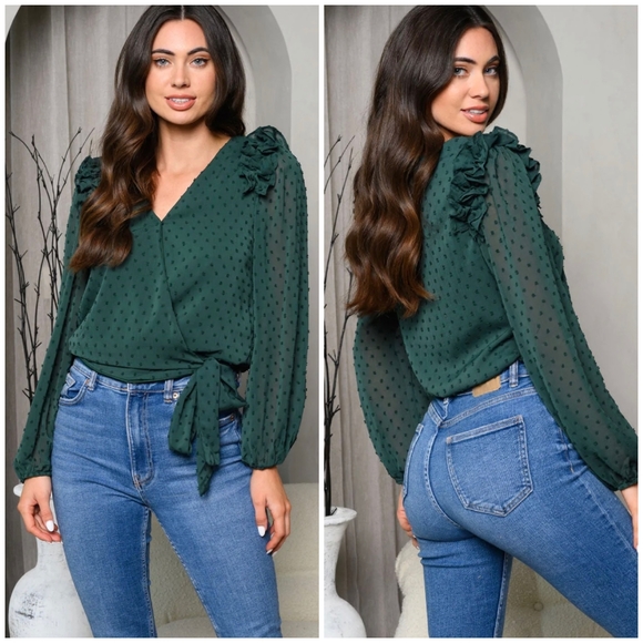 PEACH LOVE CALIFORNIA Boho Chic Long Sleeves Top - Picture 6 of 6